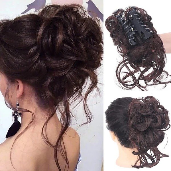 Messy Bun Hair Extension – Brown