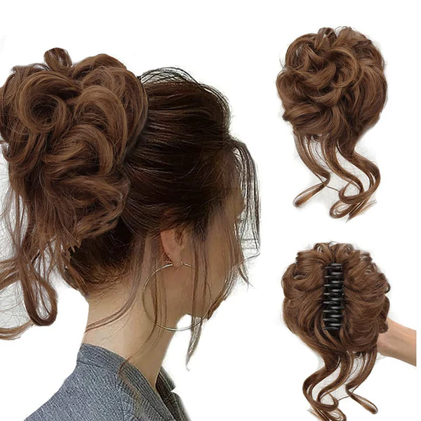 Messy Bun Hair Extension – Light Brown